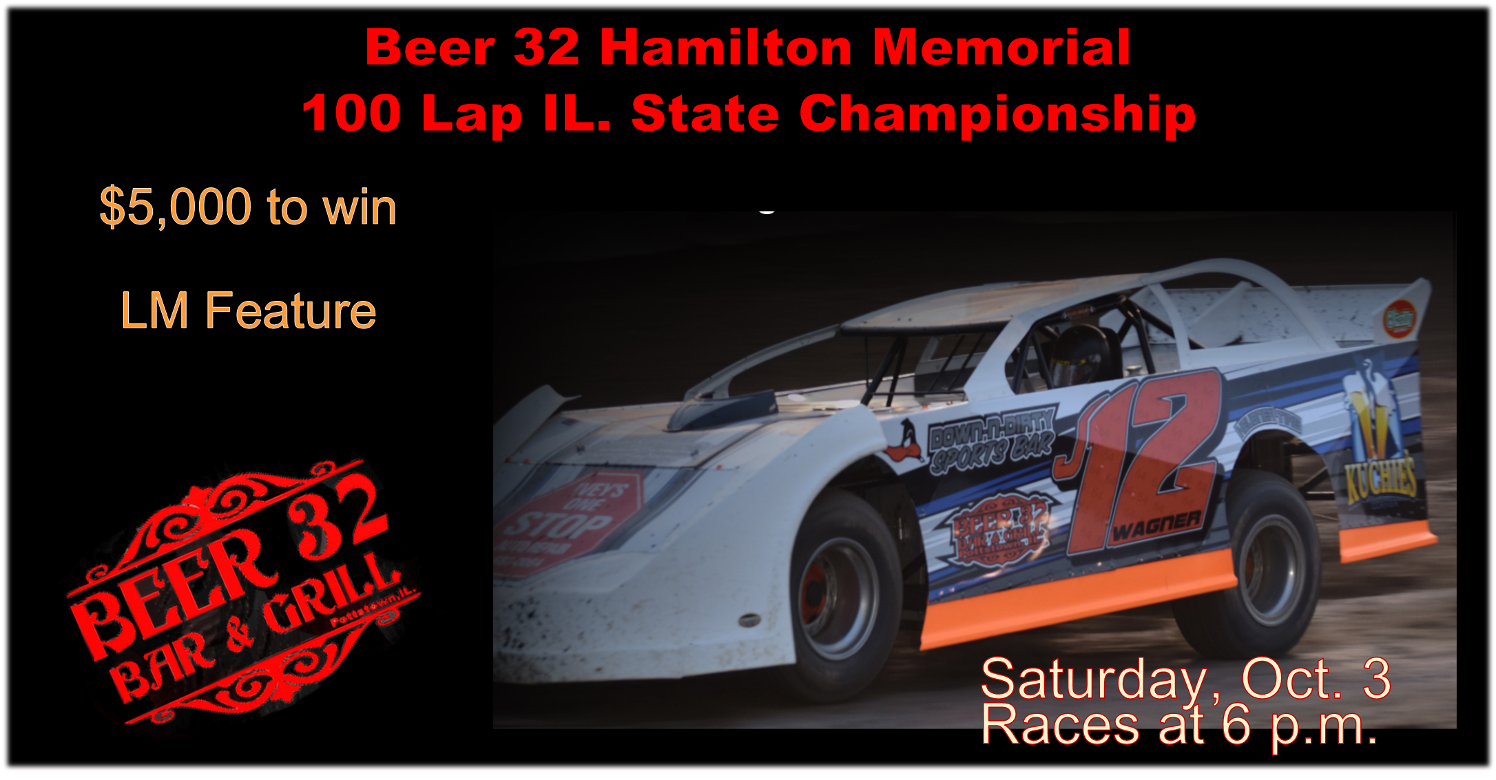 Beer 32 Hamilton Memorial 100 Lap IL State Championship Oct. 3 post thumbnail image