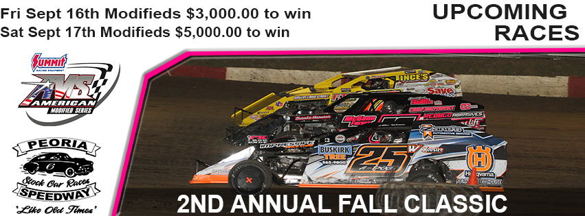 Summit Racing Equipment American Modified Series Invades Peoria for Fall Classic September 16, 17 post thumbnail image