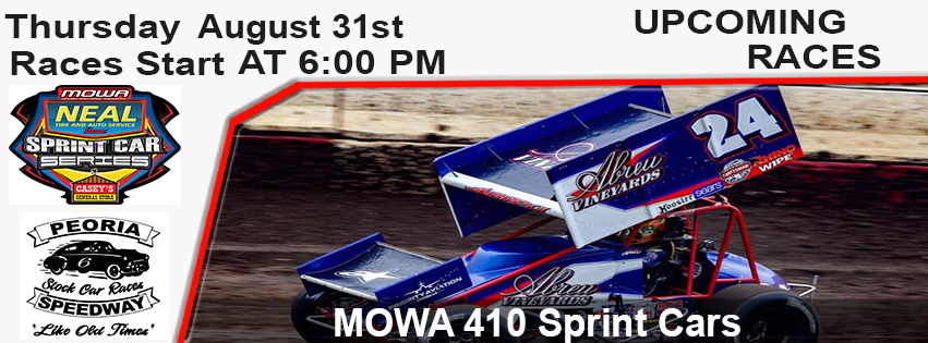 MOWA 410 Sprint Cars invade Peoria Speedway post thumbnail image